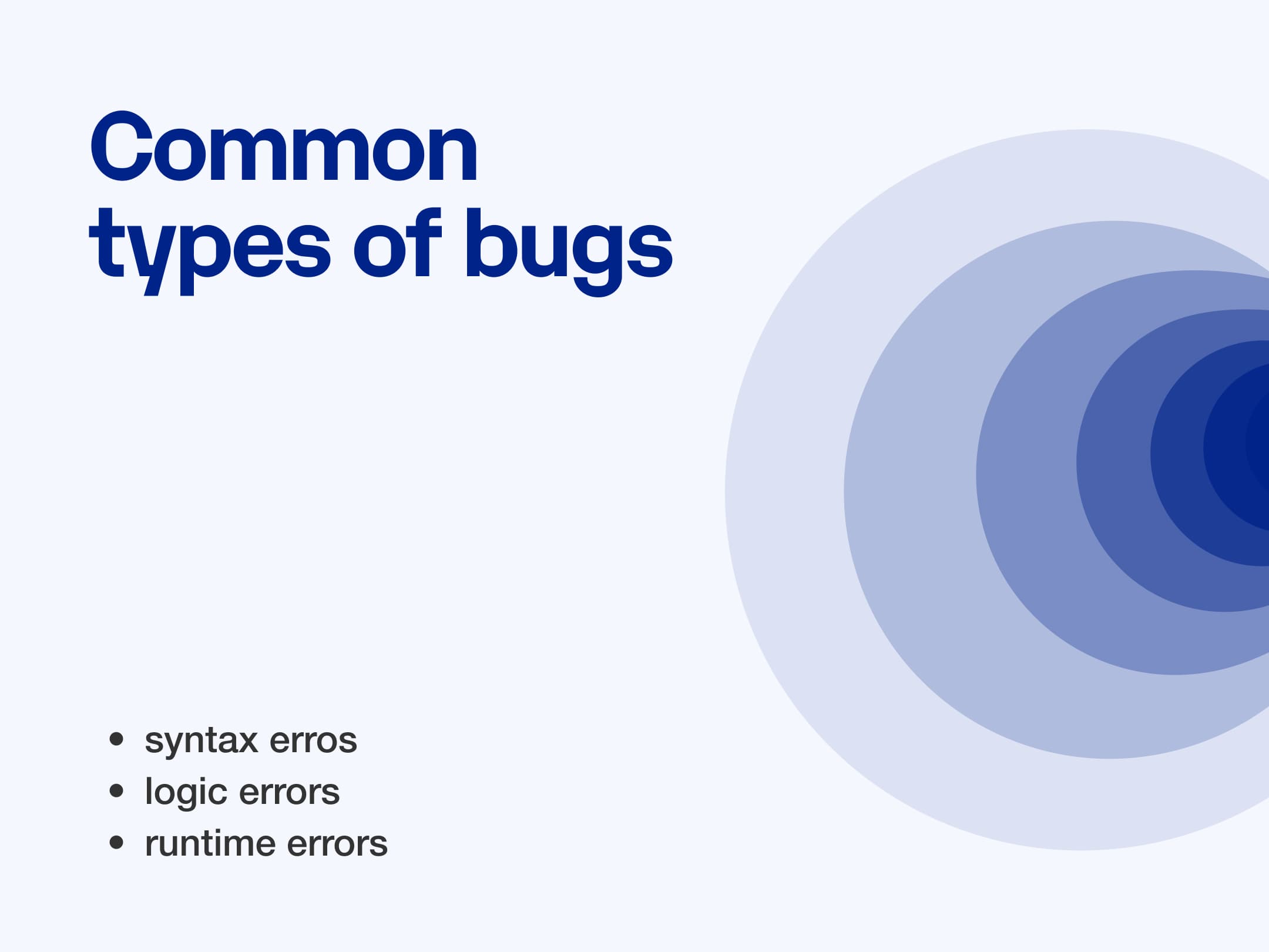 The Common Types of Bugs.