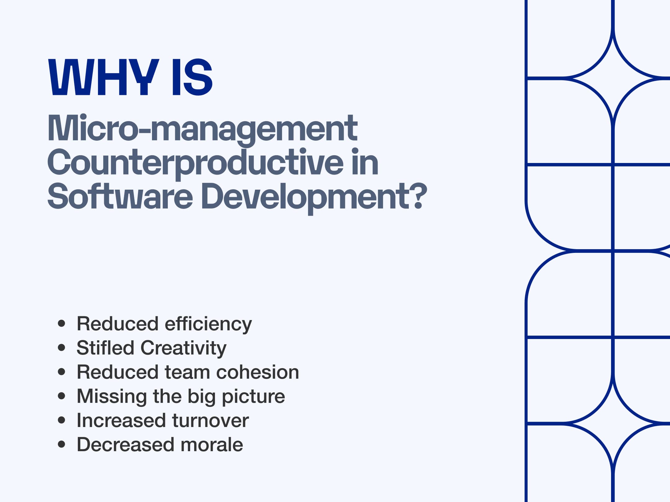 Why is Micro-management Counterproductive in Software Development?