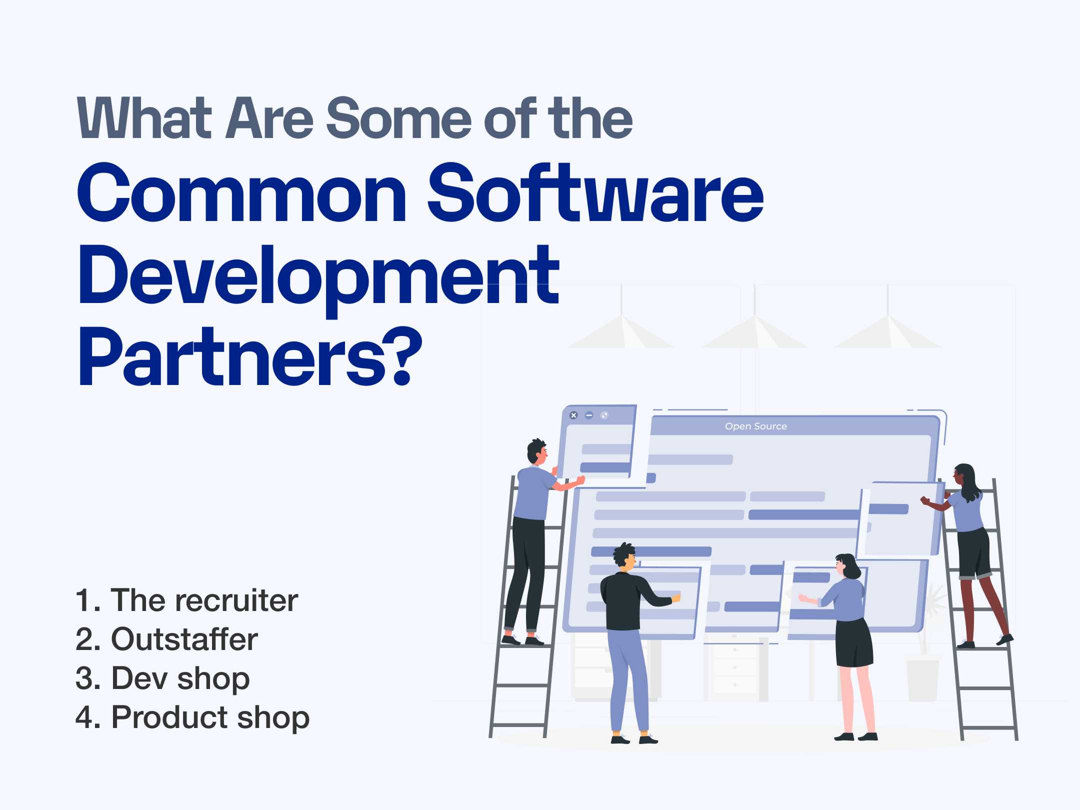 What are some of the common software development partners?