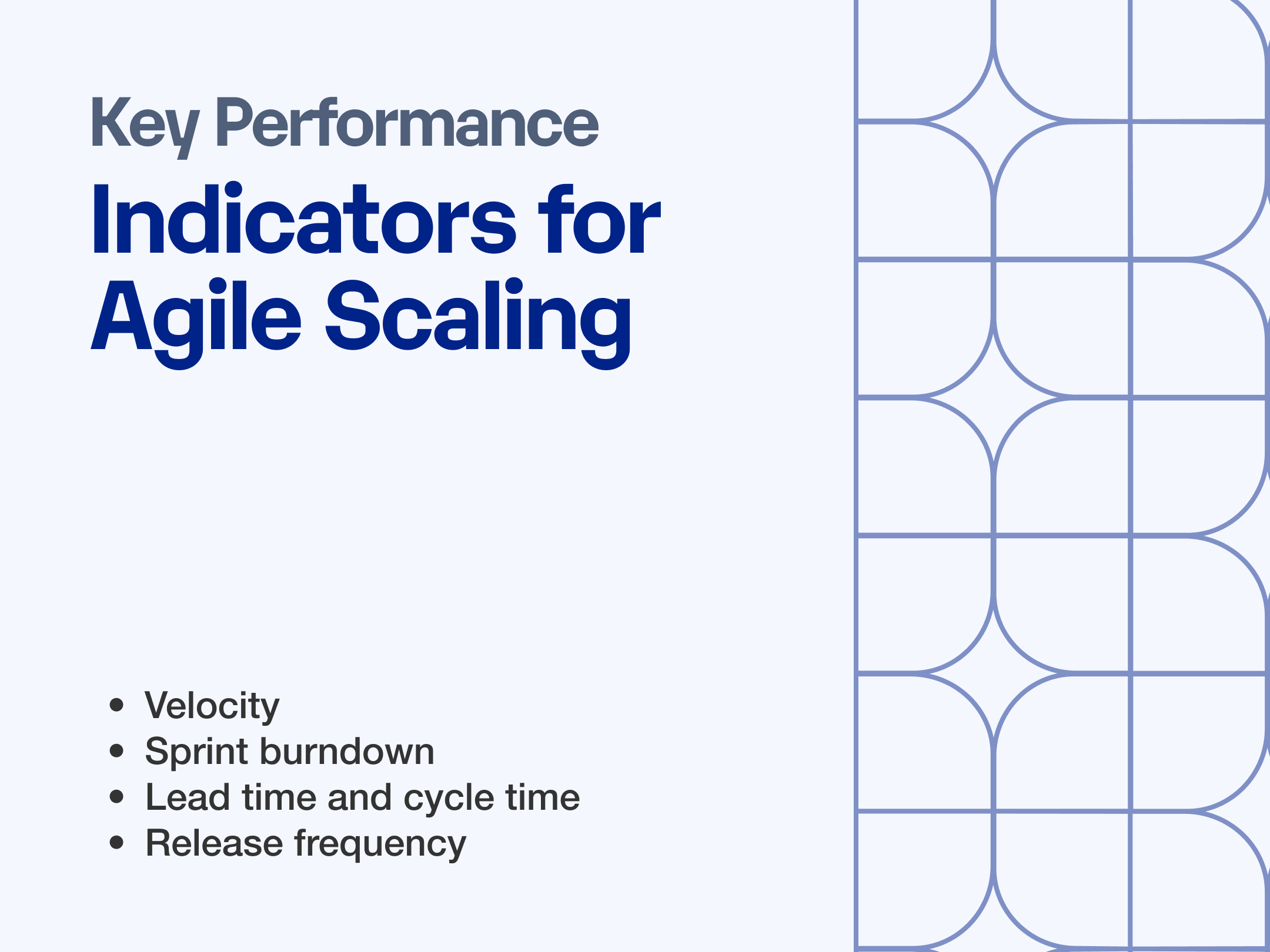 The Key Performance Indicators for Agile Scaling